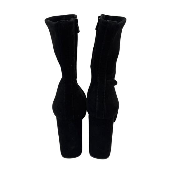 Loeffler Randall Womens Suede Block Heels Ankle Boots Shoes Black Size 9.5 - Picture 3 of 9